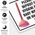 10x7 Inches, 55 Please Do Not Deposit Feminine Hygiene Products Baby Wipes Diapers Or Hand Towels Sign, mil thick HDPS