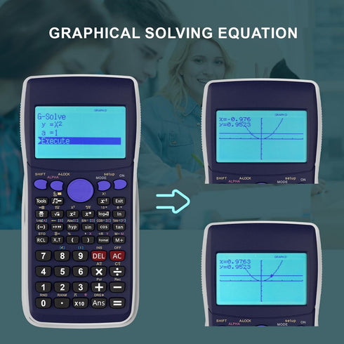 IPepul Graphing Calculator, 10 Modes Scientific Calculators for School Supplies, Students, College, Teachers
