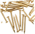GLEAVI Small Nails 100 Pcs Copper Nails, Decorative Tiny Screws for Furniture Finge Gold Decor