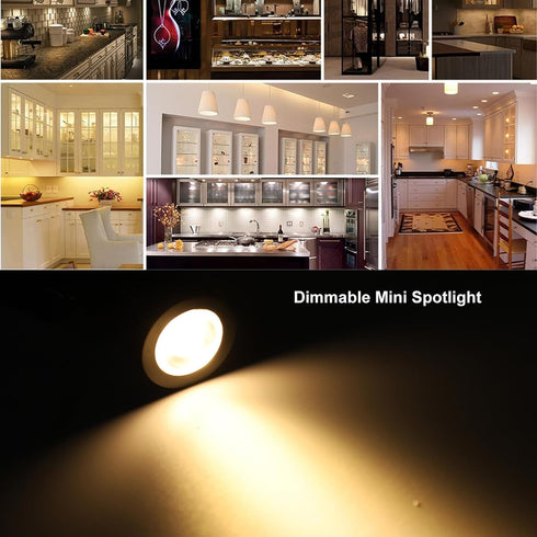 QANYEGN 2PCS Closet LED Spot Lights, LED Accent Lights Spotlight, Jewelry Showcase Model Display Spotlight for Cabinet