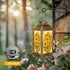 DERUINVAIO Solar Lantern Outdoor Waterproof Vibrant Sunflower Bouquet Golden Petals Green Leaves Garden Decor LED