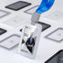 Phomo Self Retractable ID Badge Holders with Carabiner Clip, Heavy-Duty Vertical Style ID Card Holder, Black