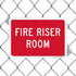 SmartSign K-9709-PL-10 "Fire Riser Room" Sign, 7" x 10" Plastic, White on Red