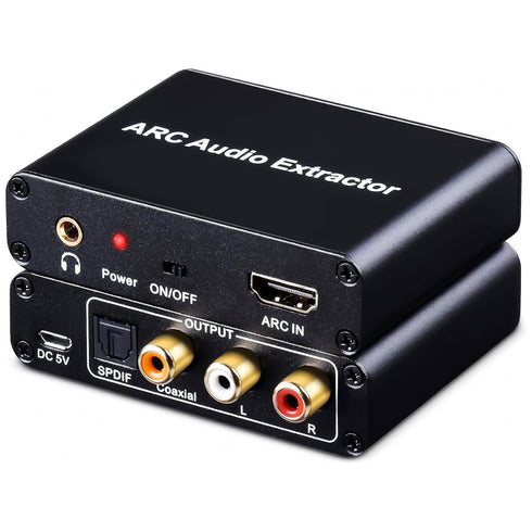 AMANKA 192KHz HDMI ARC Audio Extractor with Digital Optical TOSLINK SPDIF Coaxial,