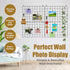 Metal Grid Wall Panel, 17.3"×11.8" Wire Photo Display Organizer, 4-Pack Memo Board with Clips and Hooks