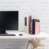 SHINEOFI 2Pcs Pink Plastic Bookends Desk File Book Holders Decorative Reading and Study Book Stands for Office and Home