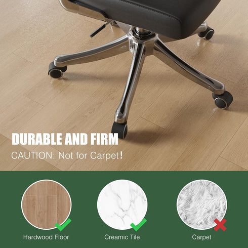 60"x75" Chair Mat for Hard Floors, tixpol Office Chair Mat for Hardwood Floor, Non-Slip Plastic Floor Mat for Chairs
