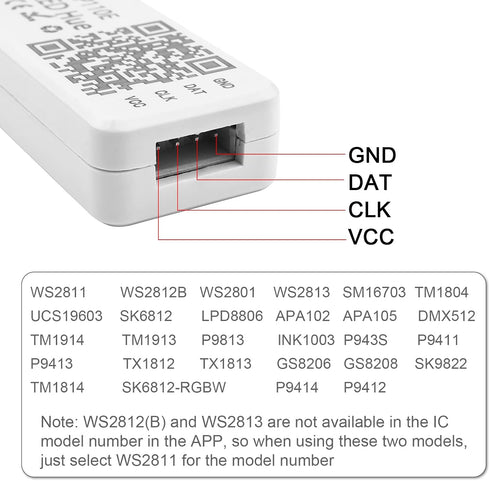 SP110E 5V/12V/24V WS2812B WS2813 SK9822 APA102 SK6812 LPD8806 DMX512 1903 RGBZONE Bluetooth LED Controller, Pixel LED