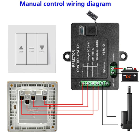 Switch,DC7V-48V 10A Switch,328 12V Doors,Winch AWINLI Forward Reverse Remote Control Control FT Remote Range,Linear
