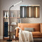 L SHY-U L Floor Lamp with Adjustable Height & Flexible Arm, Remote & Foot Switch,