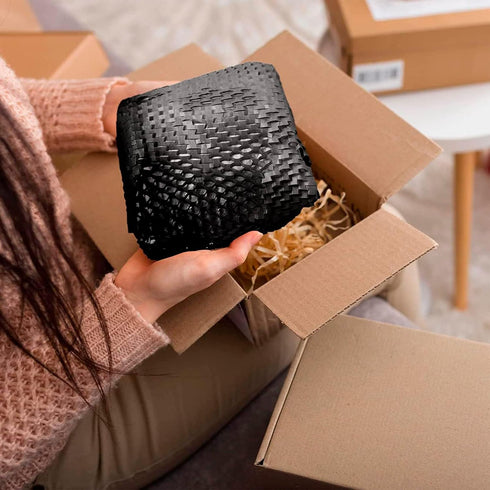 Packing 15 Inch 100 Packing Packaging APQ Supply Black Honeycomb Paper for Moving Breakables, x Feet. Fragile Shipping