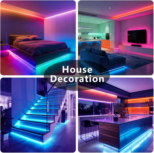300 (3 100ft), DAYBETTER Led Strip Lights ft Rolls of Smart Led Light Strips with Remote and App Control, Music Sync