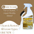 (32 oz) GEODE Natural Stone Grout Cleaner & Brush for tile floors - non-damaging, safe for Marble, Limestone