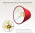 CS-1103-5RED 3 5 4.5, Royal Designs, Inc. Textured Linen Empire Chandelier Shade, x x Red