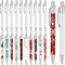Yexiya Sublimation Blank Heat Transfer Ballpoint Pens, 10 Pcs with Shrink Wrap, White Aluminum Clip for School
