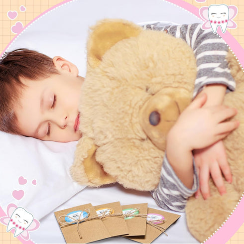 Motiskyy 50 50 Pcs Lost Tooth Receipt Envelopes Tooth Fairy Envelopes with Pcs Stickers and a Rope for Children Milk