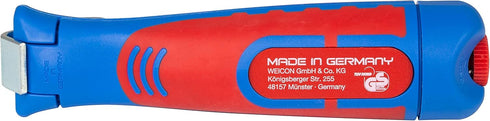 WEICON Cable Stripper No. 8-27, Multi Stripping Knife with Adjustable Cutting Depth for Common Round Cables