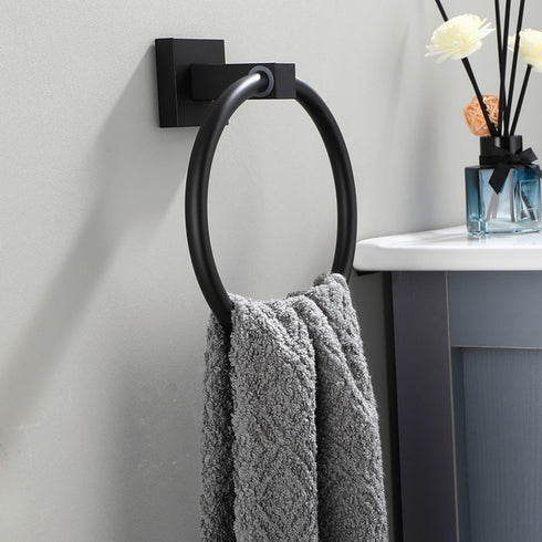 Towel Ring, Stainless Steel Hand Towel Holder,Modern Round Wall Hand Bathroom Washcloth Holder for Bathroom