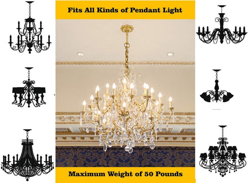 60 6 Duty,5 Inches 2 Set) Sangle Soppfy Vingage Canopy Kit and Pendant Light Fixture Chain for Chandelier or Swag Light