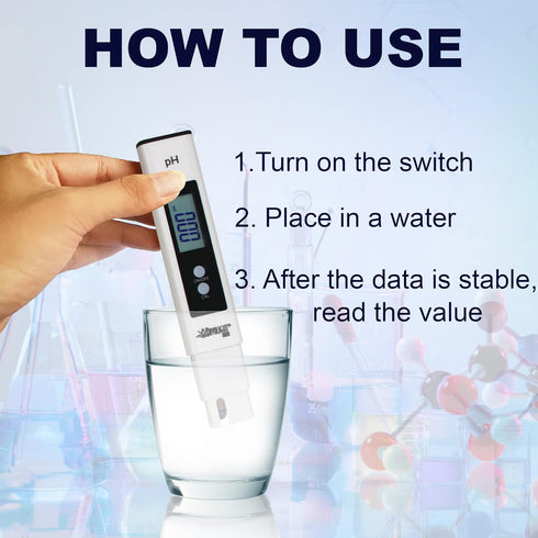 Water Tester pH Meter: Digital pH Meter 0.01 High Accuracy Water Quality Tester for Drinking, Pool, Aquarium