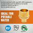 SUNGATOR 3-Pack PEX 3/4" x 1" NPT Male Threaded Adapter Crimp Fitting, No Lead Brass