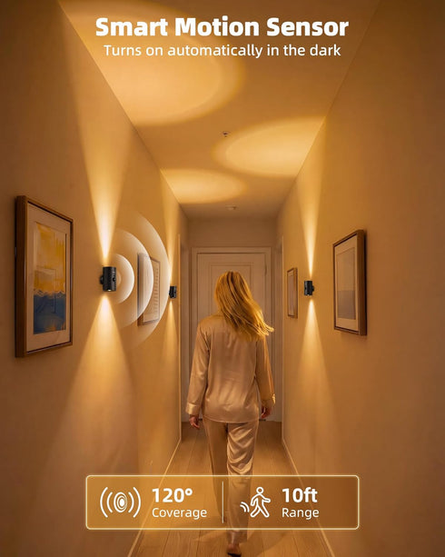 4000mAh 3 12 1 Pack) EZVALO Motion Sensor Wall Sconce with Remote, Rechargeable Battery Operated Wall Light, CCT & RGB