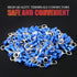 Hilitchi 100Pcs 16-14AWG Insulated Terminals Ring Electrical Wire Crimp Connectors (Blue, M8)