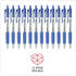 Universal Comfort Grip Ballpoint Pen, Retractable, Medium 1 Mm, Blue Ink, Dozen