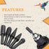 1/4'' DIY Drill Bit Set - 5-PCS/Set, Ergonomic Design & Chrome Vanadium Carpentry Tools