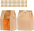 100pcs 13.7 8.3 3.5 Inch 120 Paper Bread Bags for Homemade Bread, Sourdough Bags with Window, x x Large Brown Kraft