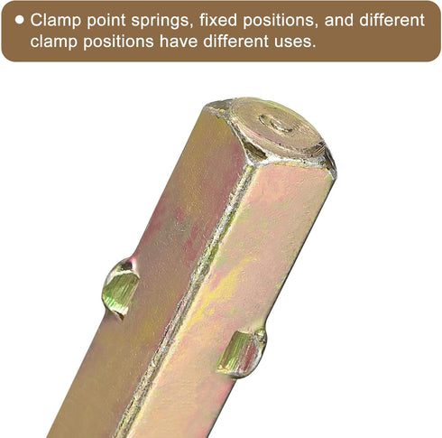 uxcell 2Pcs Door Knob Spindle, 80mm Long Replacement Parts for 14mm Thick Doors, Gold