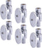 1/2 in. Chrome-Plated Brass PEX Barb x 3/8 in. Compression Quarter-Turn Straight Stop Valve Jar (6-Pack)