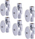 1/2 in. Chrome-Plated Brass PEX Barb x 3/8 in. Compression Quarter-Turn Straight Stop Valve Jar (6-Pack)