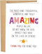 Naixiwen Sweet Thank You Card for Best Friend Family, Funny Appreciation Card for
