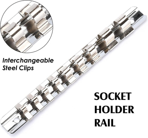 Set, M4- M18, 9 Set MIXPOWER Low Profile Impact Triple Square Bit Socket Solid One Piece Construction, Chrome