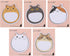 Cobee Cute Cat Sticky Notes, 5 Pack Kawaii Animal Self-Stick Notes, Cartoon Cat Memo Pads, Cute Shapes for Students