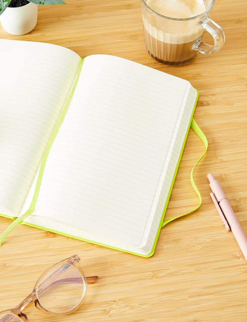 Moleskine Classic Notebook, Hard Cover, Large (5" x 8.25") Ruled/Lined, Lemon Green, 240 Pages