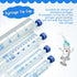 Syringe Tip Caps, No Needle Lock Cap for Feeding Tubes Lab Supplies, Blue (150 Pieces)