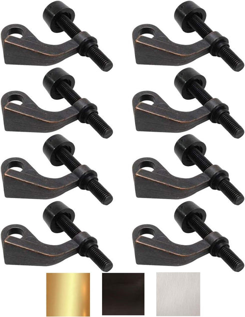 Litepak Heavy Duty Hinge Pin Door Stop (8 Pack, Oil Rubbed Bronze) Adjustable Door Saver
