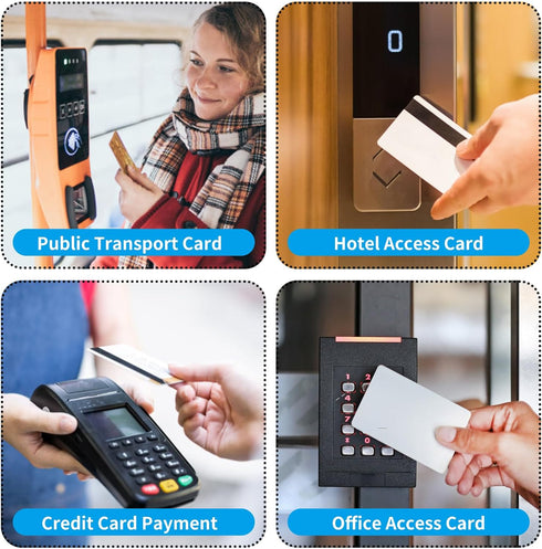 Owfeel RFID Blocking Silver Credit Card Sleeves Pack of 15 - Contactless Card Protection Holders, Anti Theft Waterproof