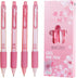 Retractable Ballpoint Pens, Fine Point (0.5mm), Black Ink, 4-Count Pack, Cute Sekura Pens for School Office Supplies