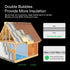 VIVOSUN Double Bubble Reflective Foil Insulation, 6 inch x 25 Ft Pipe Wrap for Weatherproof Attics and Garages