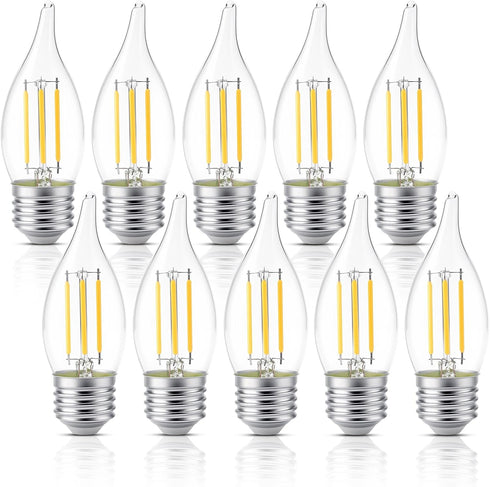 KINUR E26 C35 2700K Decorative Candle Light Ceiling Fan Bulb Candelabra led