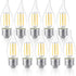 KINUR E26 C35 2700K Decorative Candle Light Ceiling Fan Bulb Candelabra led