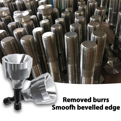 Deburring External Chamfer Tool, HSS Hex Shank Remove Burr Tools for Metal Bolt, 1/8" to 3/4" Diameter
