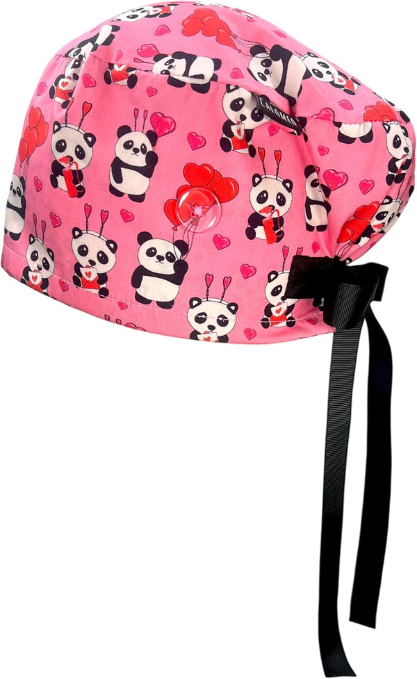 Euro Style Scrub Cap for Women & Men with Ribbon Ties &