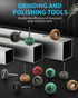 Rocaris 50 Pcs Abrasive Buffing Wheels, 1 inch for Rotary Tools, 120Grit to 600Grit