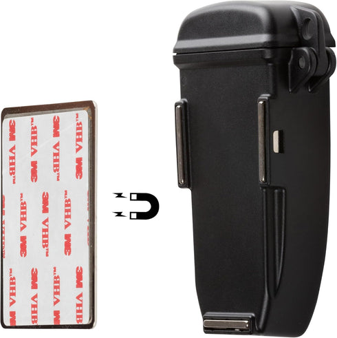 Nite Ize Hideout Magnetic Key Box, Waterproof Key Hider & Storage for Spare Keys, Extra Large, Black
