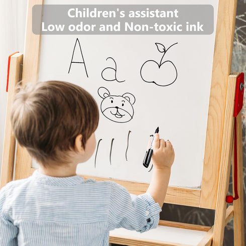 Fine Tip Dry Erase Markers - 72 Pack Black Erasable Markers Bulk for Kids, Adults, Ideal for Classroom, School, Office