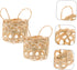 2pcs Mikinona Bamboo Lampshade for Table Lamp Woven Lampshades Rustic Style Small for Hanging